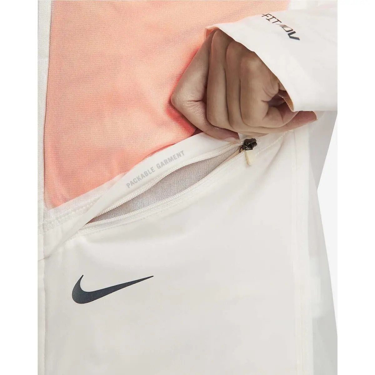 Nike clothing - Nike Storm-Fit Adv Running Jacket - DD6419 133 - White & Peach 6