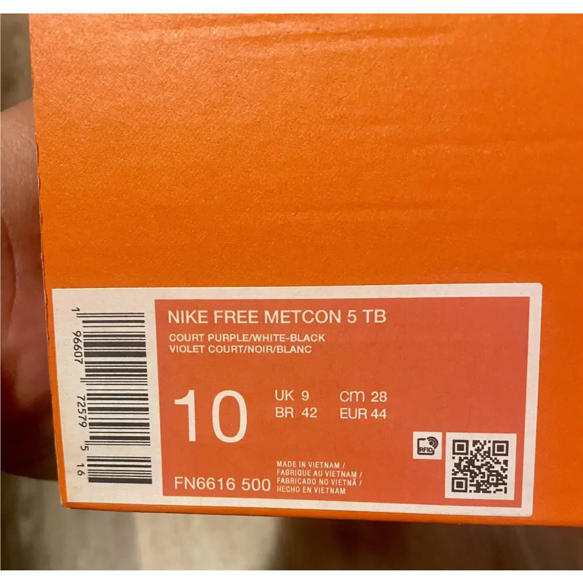Nike shoes - Nike Free Metcon 5 TB - FN6616-500 - Court Purple/Black/White (UPC: 196607725795) 10