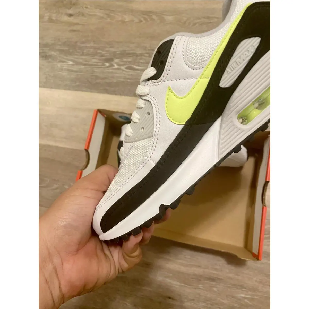 Nike shoes - Nike Air Max 90 - Air Max - CZ1846-100 - White-Hot Lime-Black (UPC: 194957058235) 2