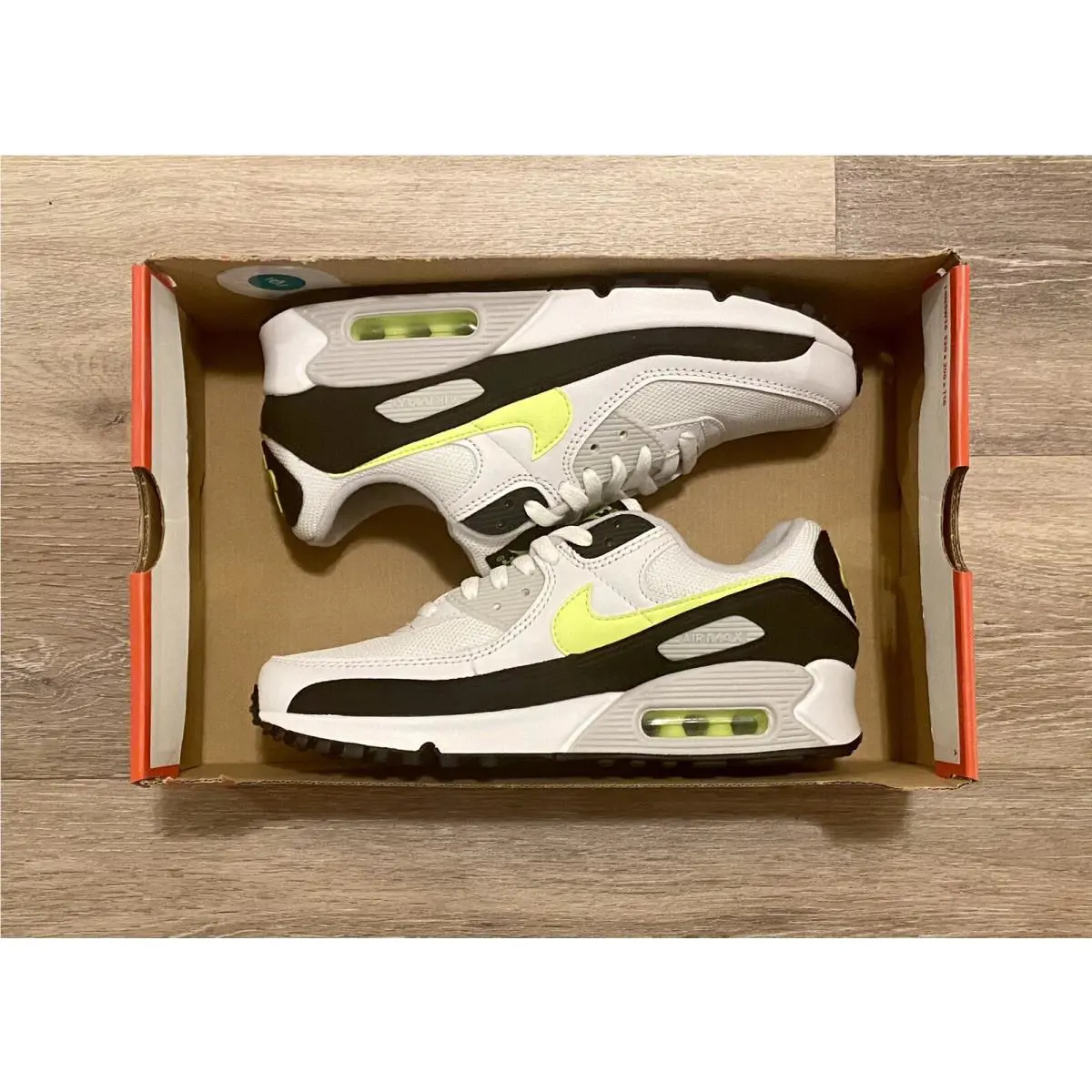 Nike shoes - Nike Air Max 90 - Air Max - CZ1846-100 - White-Hot Lime-Black (UPC: 194957058235) 5