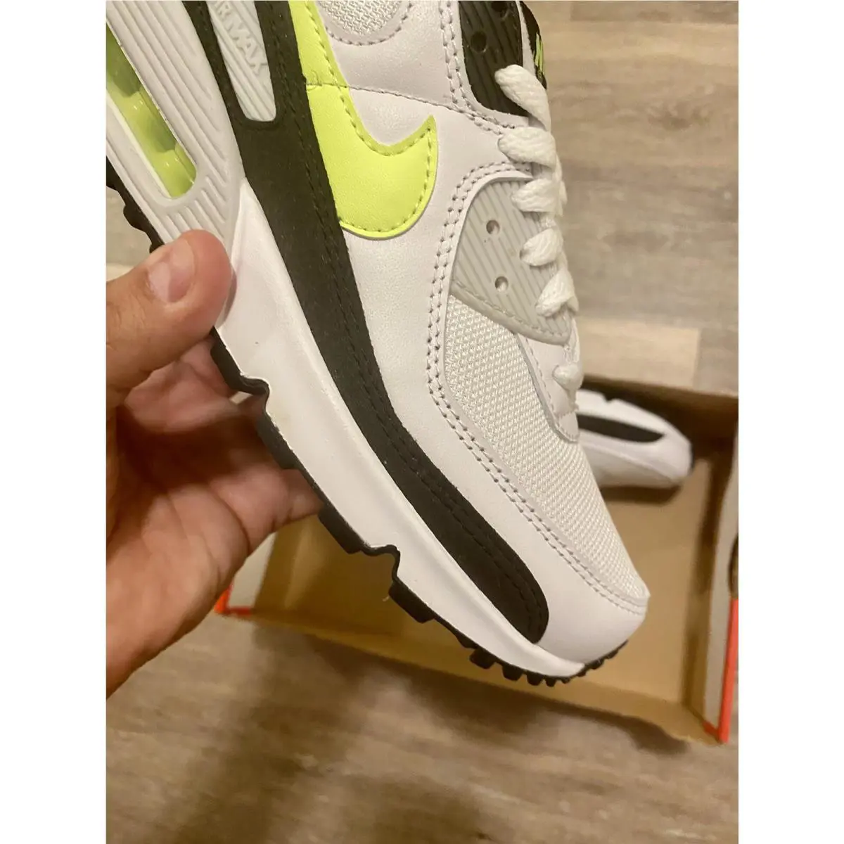 Nike shoes - Nike Air Max 90 - Air Max - CZ1846-100 - White-Hot Lime-Black (UPC: 194957058235) 7