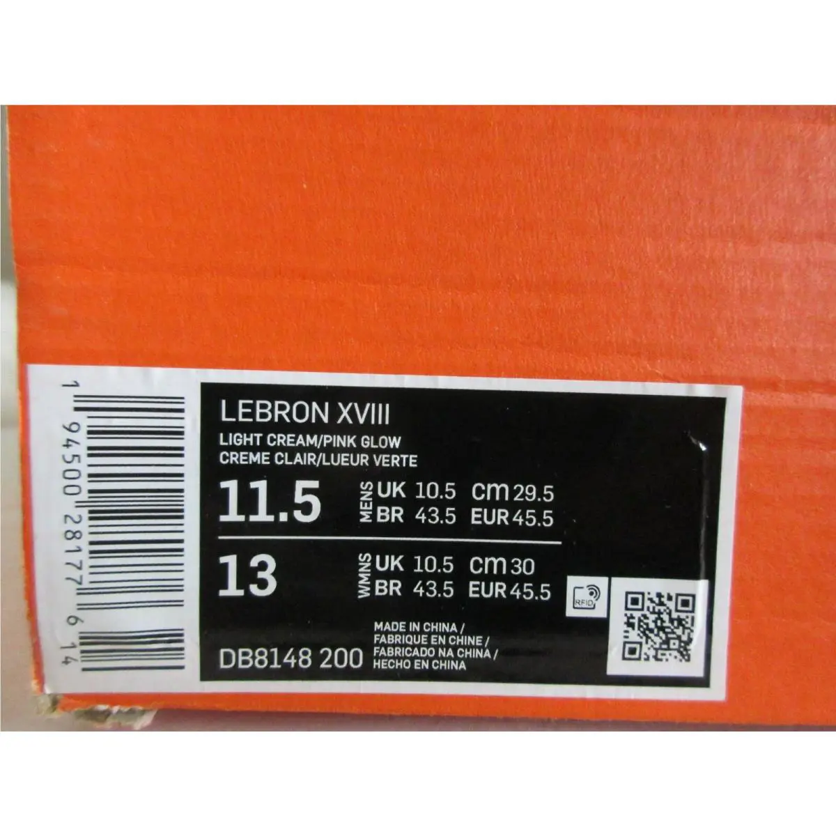 Nike shoes - Nike LeBron 18 - LeBron - DB8148-200 - White (UPC: 194500281776) 4