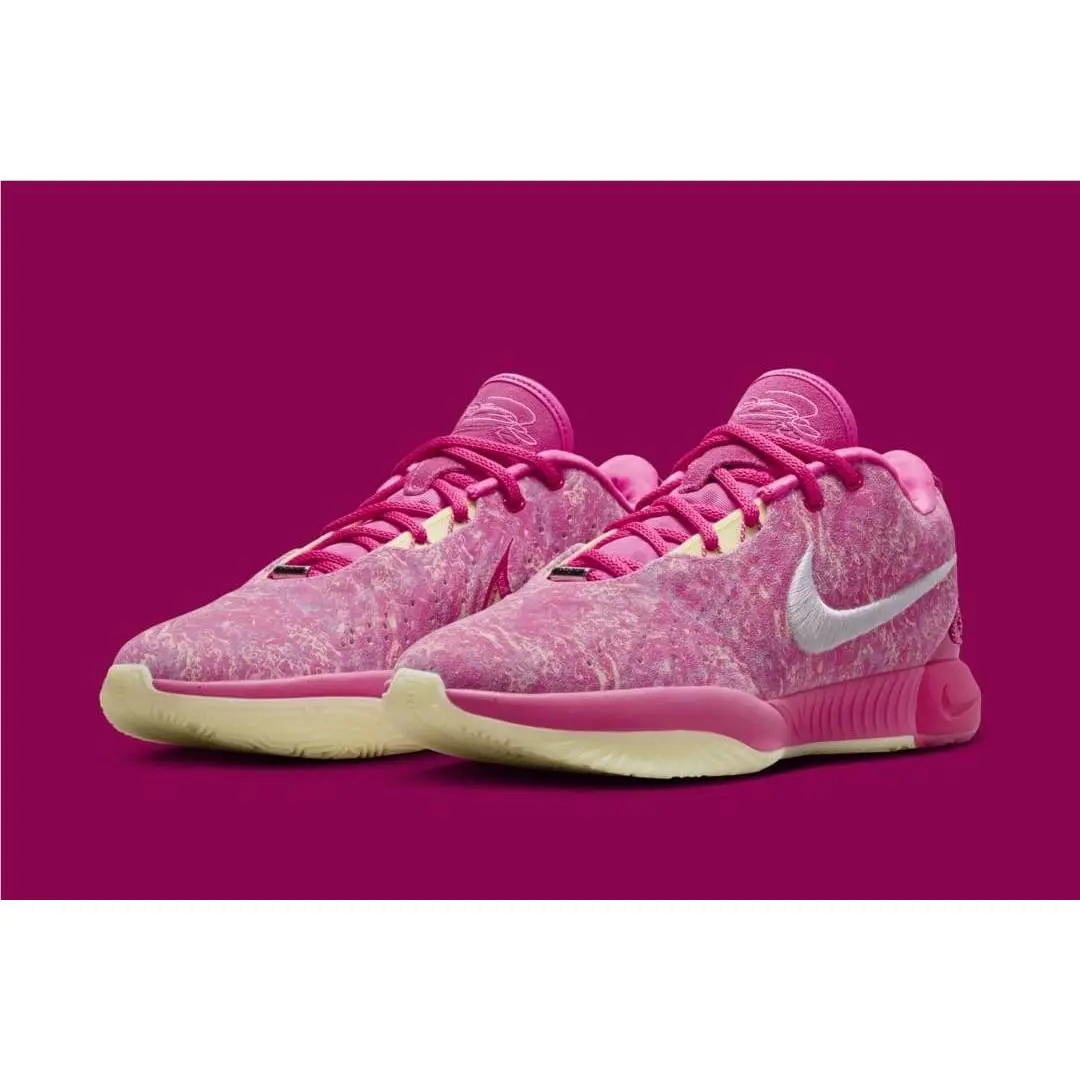 Nike Lebron Xxi 21 World is Your Oyster Pink Basketball Shoes Womens 8 Mens 6.5