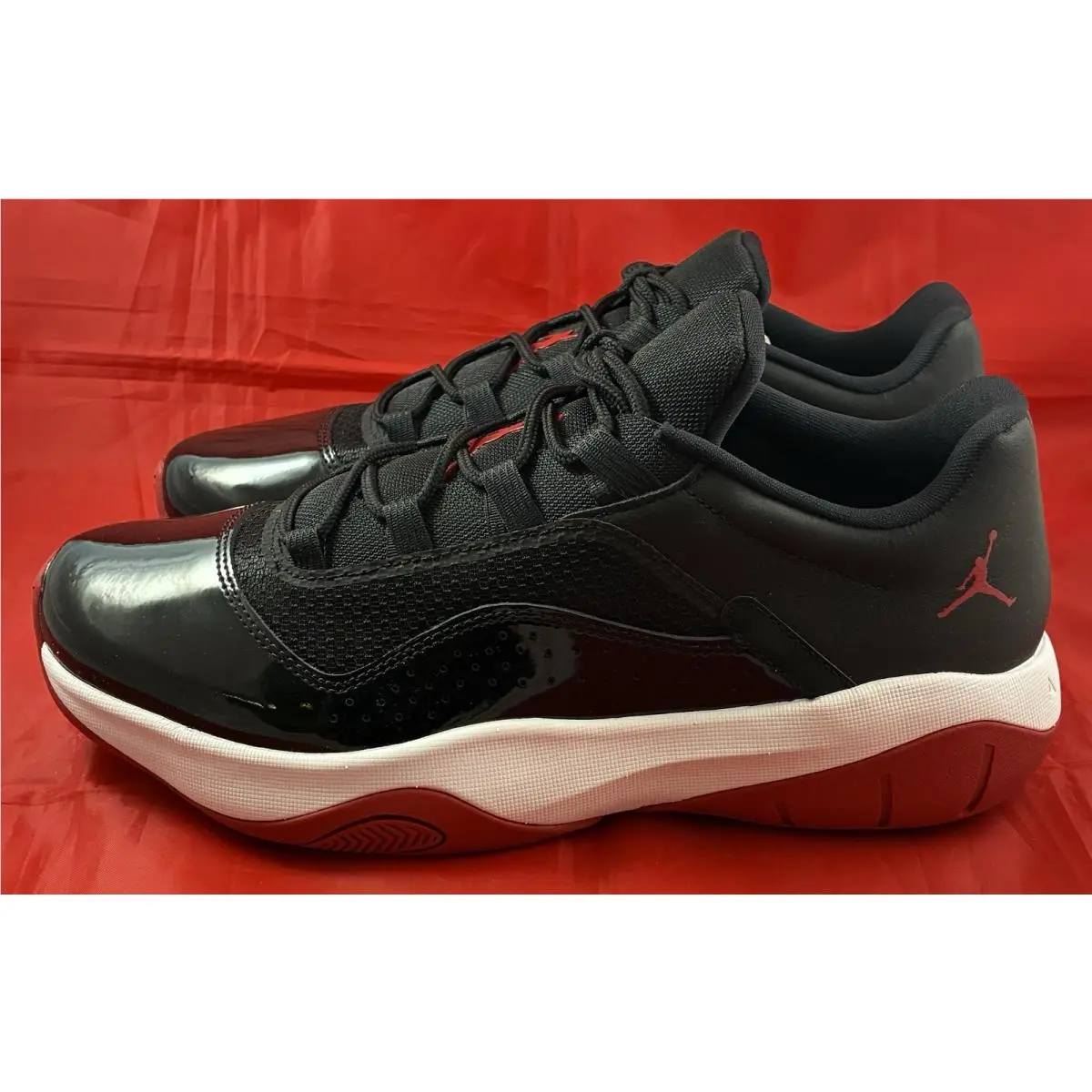 Nike Air Jordan 11 Cmft Low Black Gym Red White DM0844-005 Bred Size: 10.5