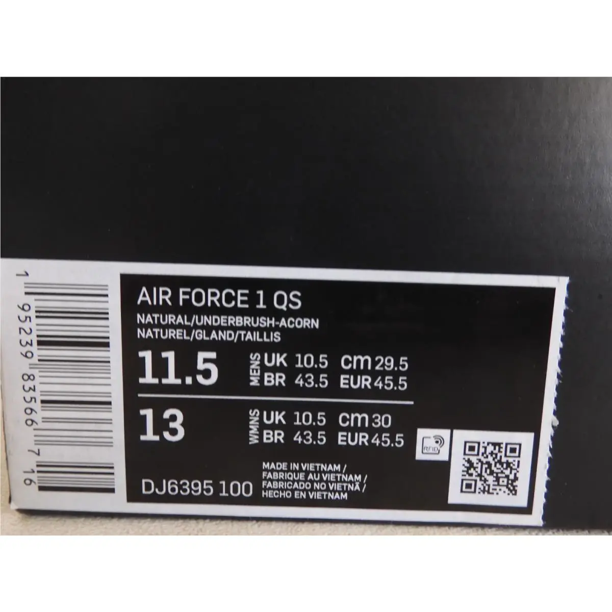 Nike shoes - Nike Air Force 1 - Air Force - DJ6395-100 - ACORN (UPC: 195239835650) 3