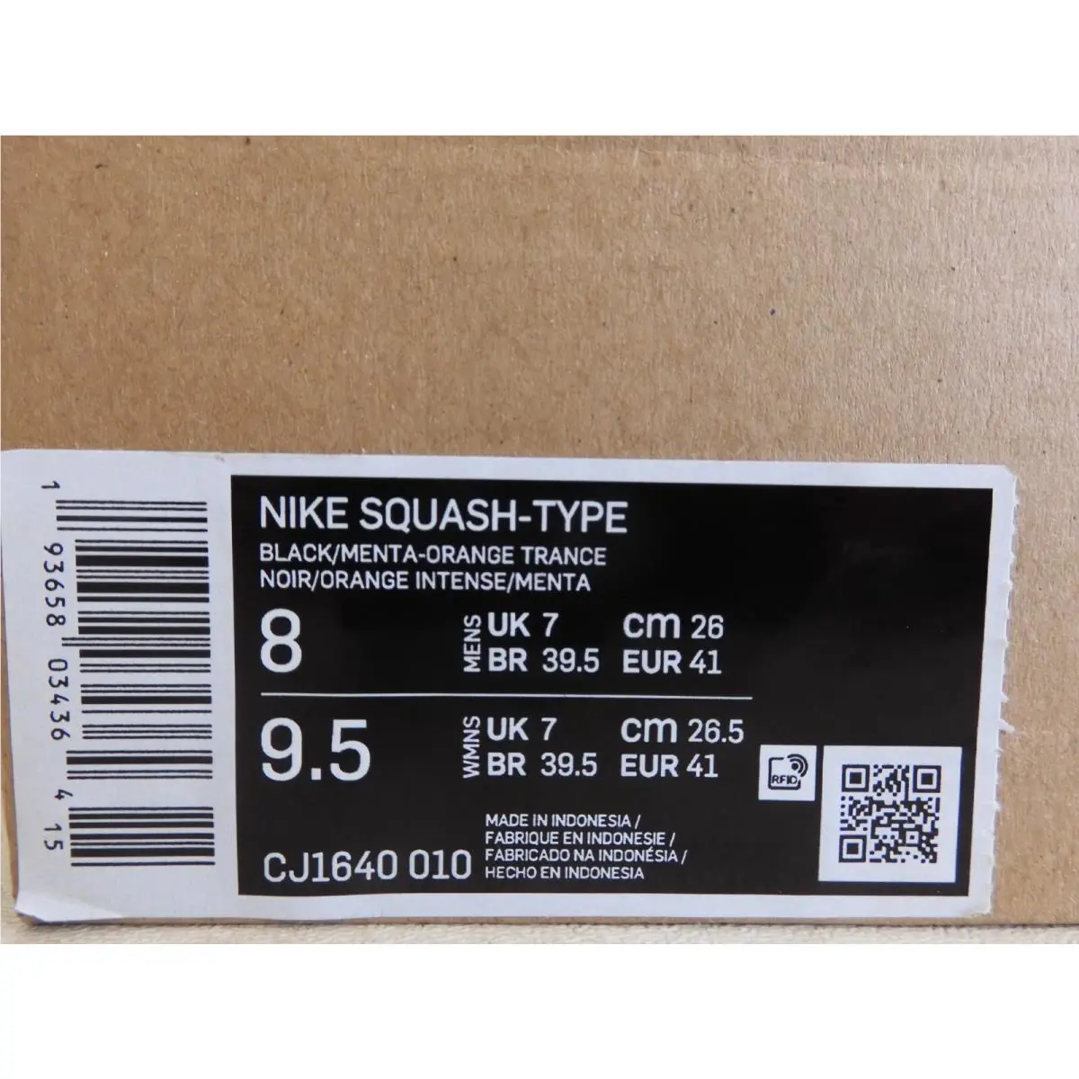 Nike shoes - Nike Squash Type - Squash Type - CJ1640-010 - Black (UPC: 194493929181) 3