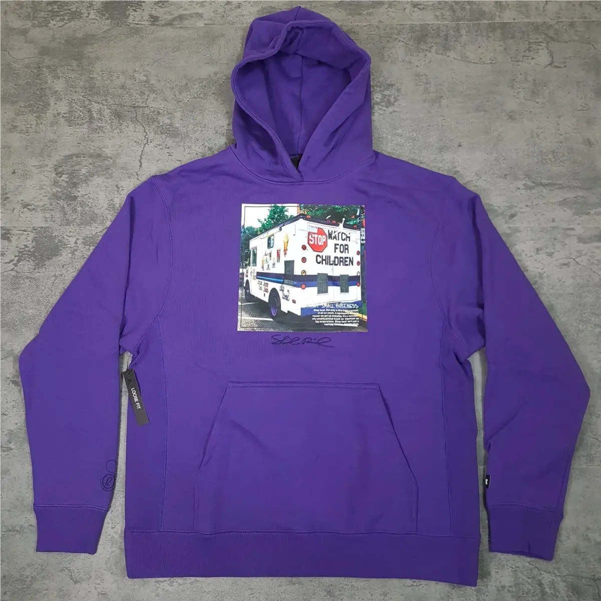 Nike Air Jordan Sheila Rashid The Chicago Purple Print Hoodie Mens Size Large