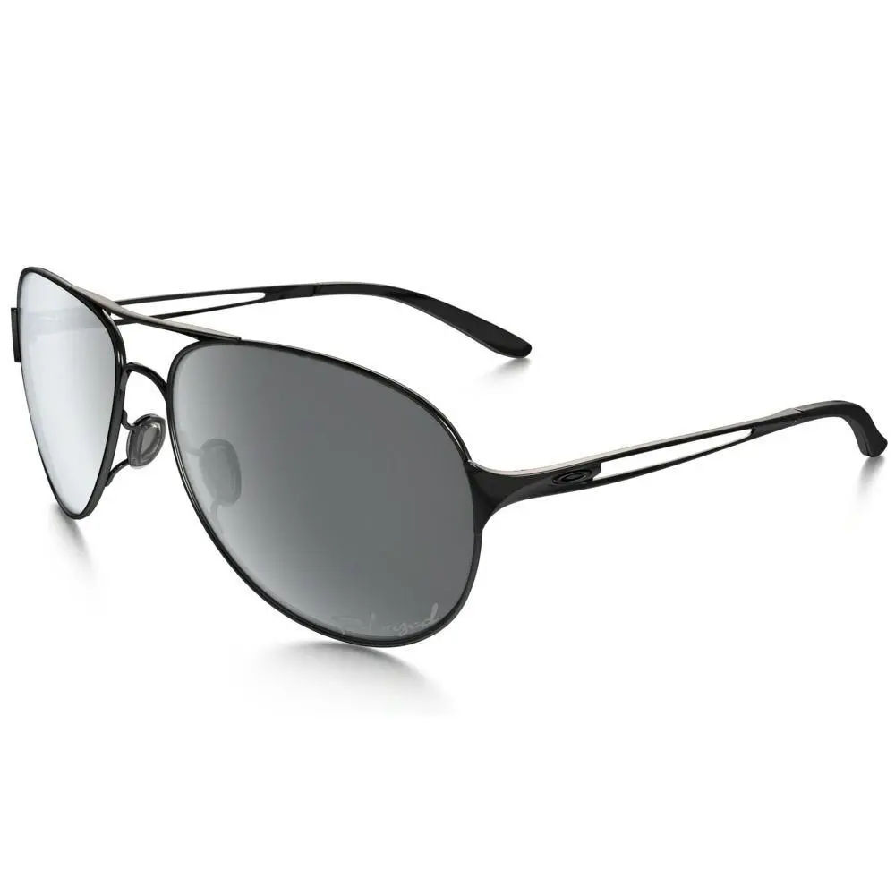 Oakley Caveat OO4054-22 Sunglasses Polished Black Polarized 60MM - Frame: Polished Black, Lens: Black Iridium