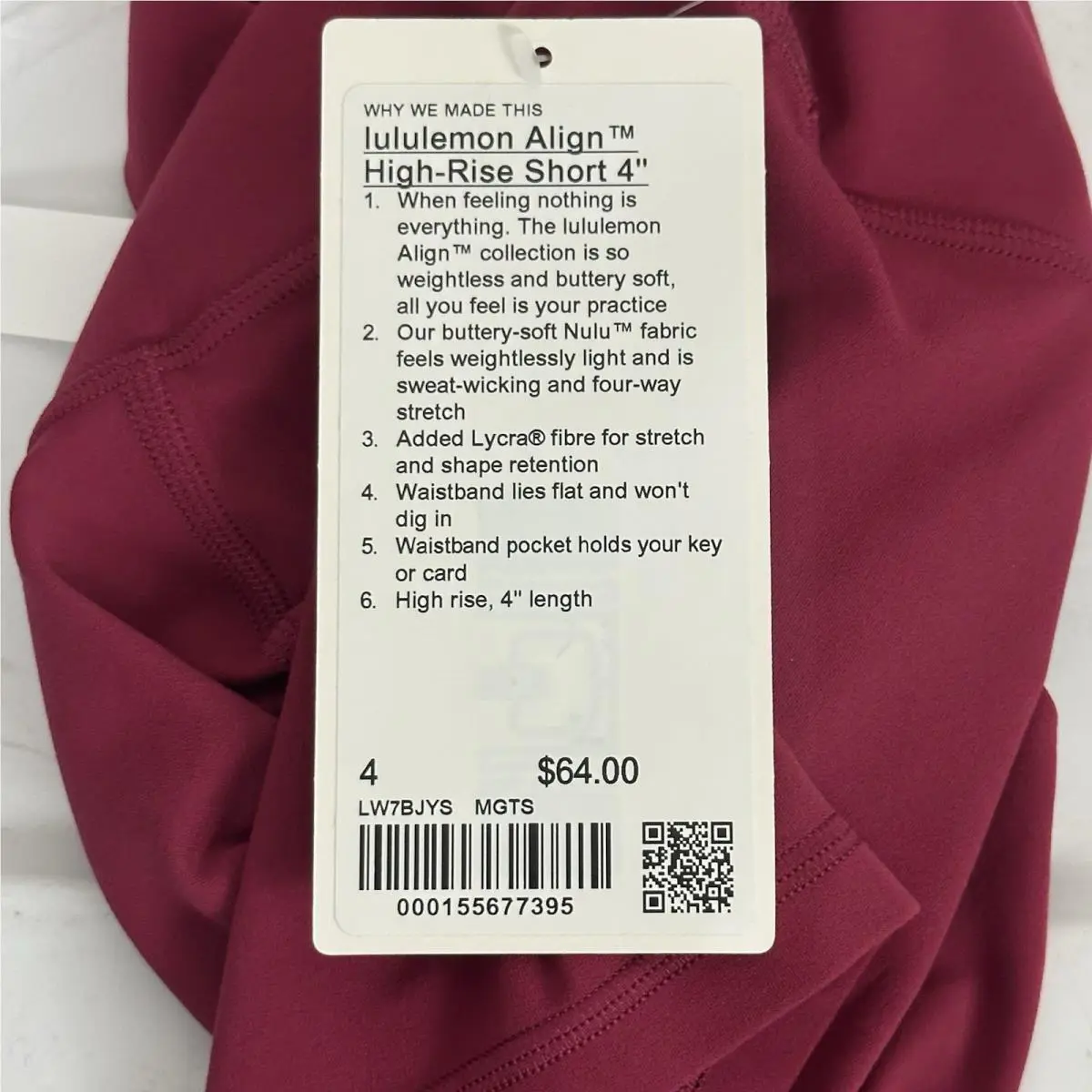 Lululemon clothing - magenta smoke 3