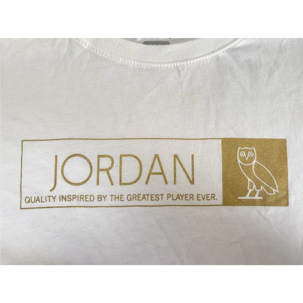 Nike clothing - NIKE AIR JORDAN 1 10 OVO - 872834-100 - White/Gold (UPC: 0886916546289) 2