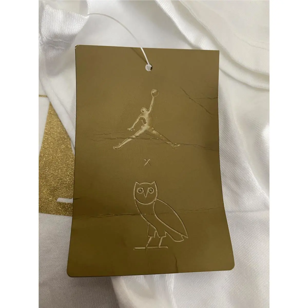 Nike clothing - NIKE AIR JORDAN 1 10 OVO - 872834-100 - White/Gold (UPC: 0886916546289) 7
