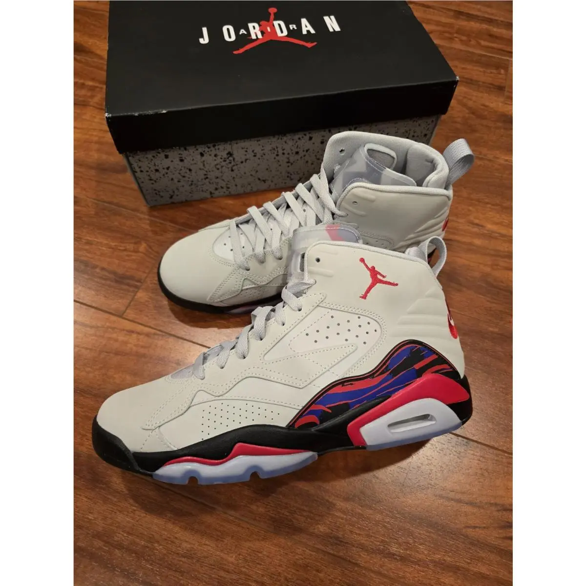 Nike Jumpman Mvp Men`s Shoes DZ4475-026 Size 10.5 Grey/red/black