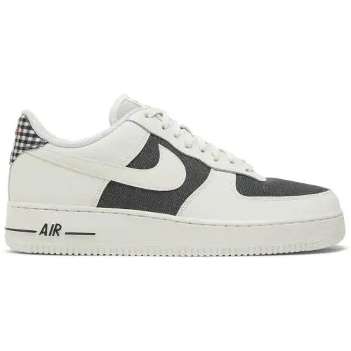 Nike Air Force 1 `07 Designed Fresh Sail Black Grey FJ4021-133 Men`s 12 - White