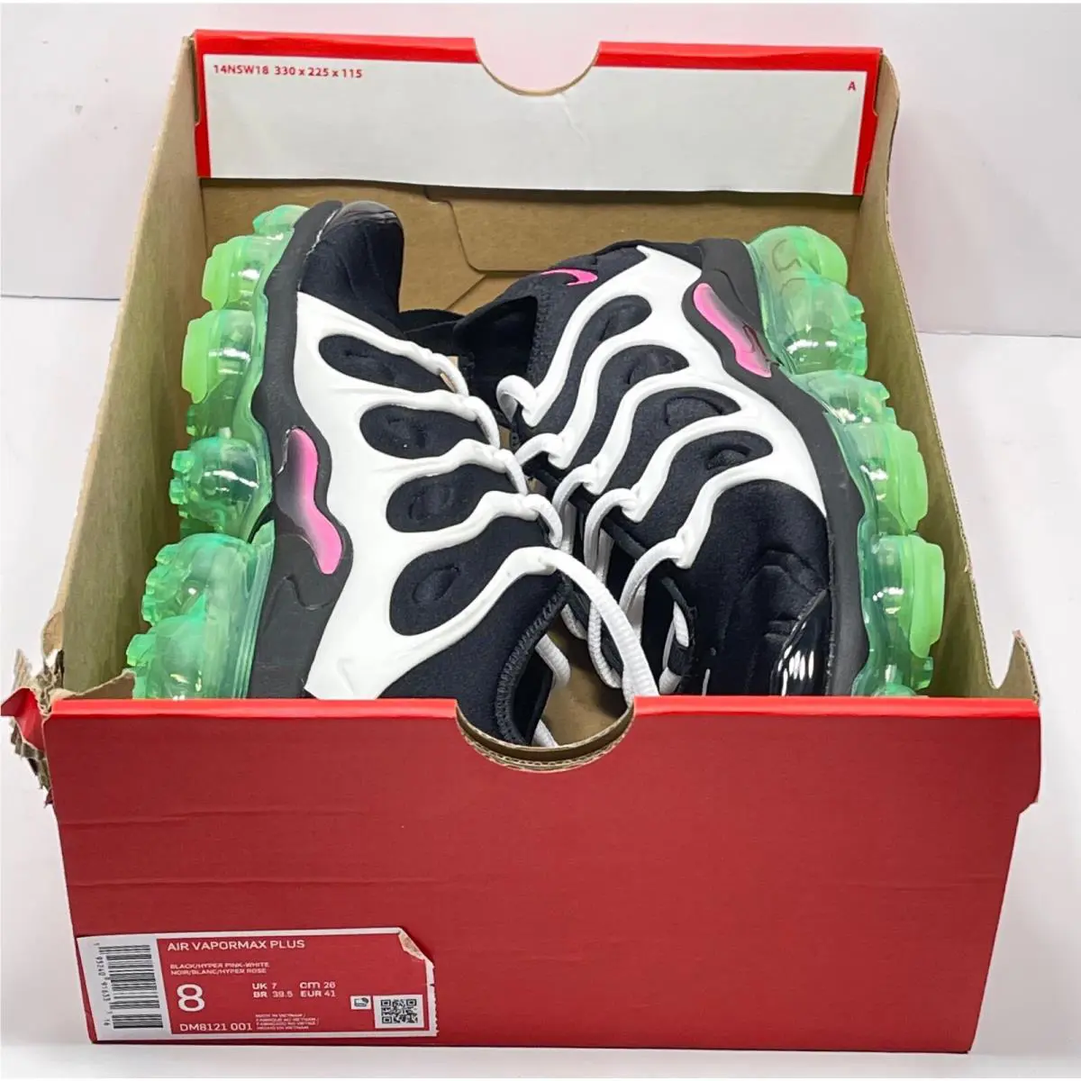 Nike shoes - Nike Air Vapormax Plus Do You - DM8121-001 - BLACK HYPER PINK WHITE, Manufacturer: White Black Aurora Green Cosmic Clay (UPC: 195240916379) 8