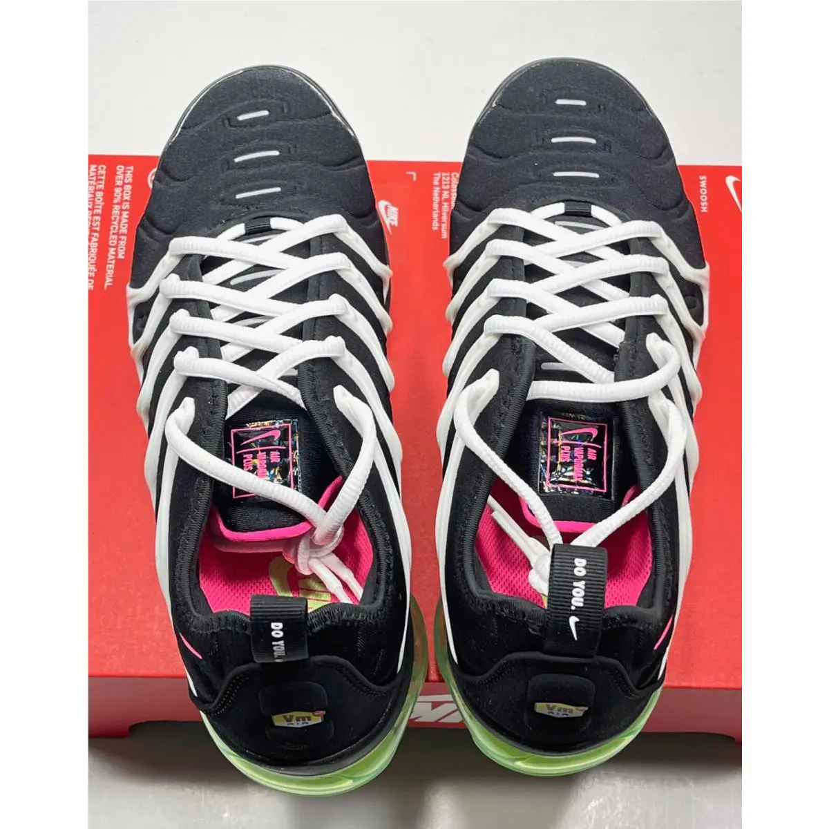 Nike shoes - Nike Air Vapormax Plus Do You - DM8121-001 - BLACK HYPER PINK WHITE, Manufacturer: White Black Aurora Green Cosmic Clay (UPC: 195240916379) 7