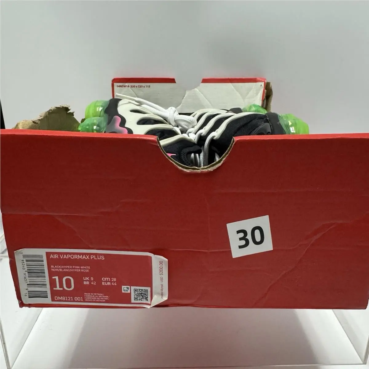 Nike shoes - Nike Air Vapormax Plus - Air Vapormax Plus - DM8121-001 - Black, Manufacturer: Black/White/Lime Glow/Hyper Pink 8