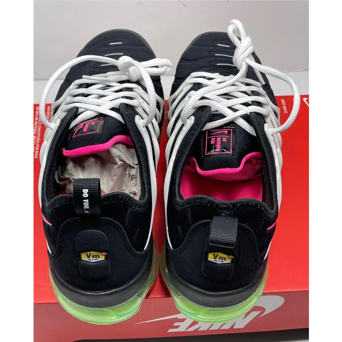 Nike shoes - Nike Air Vapormax Plus Do You - DM8121-001 - BLACK HYPER PINK WHITE, Manufacturer: White Black Aurora Green Cosmic Clay (UPC: 195240916379) 7