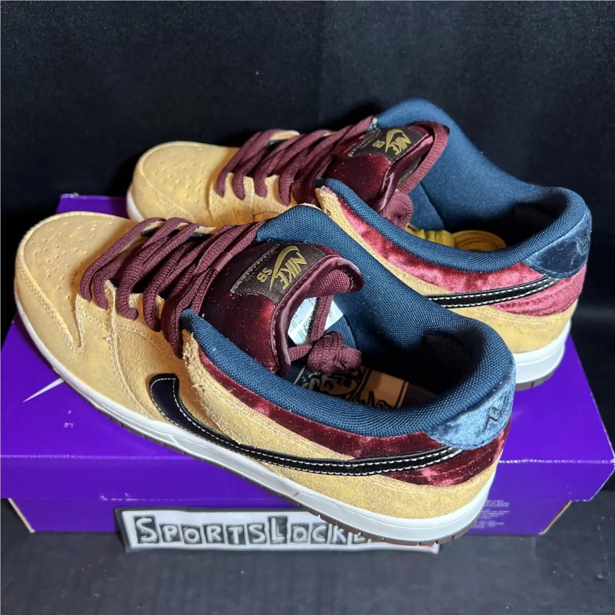Nike shoes - Nike Dunk SB - Dunk - FZ1278-200 - Gold, Manufacturer: Celestial Gold/Black/Dark Team Red/Armory Navy/Baroque Brown (UPC: 0197600799196) 6