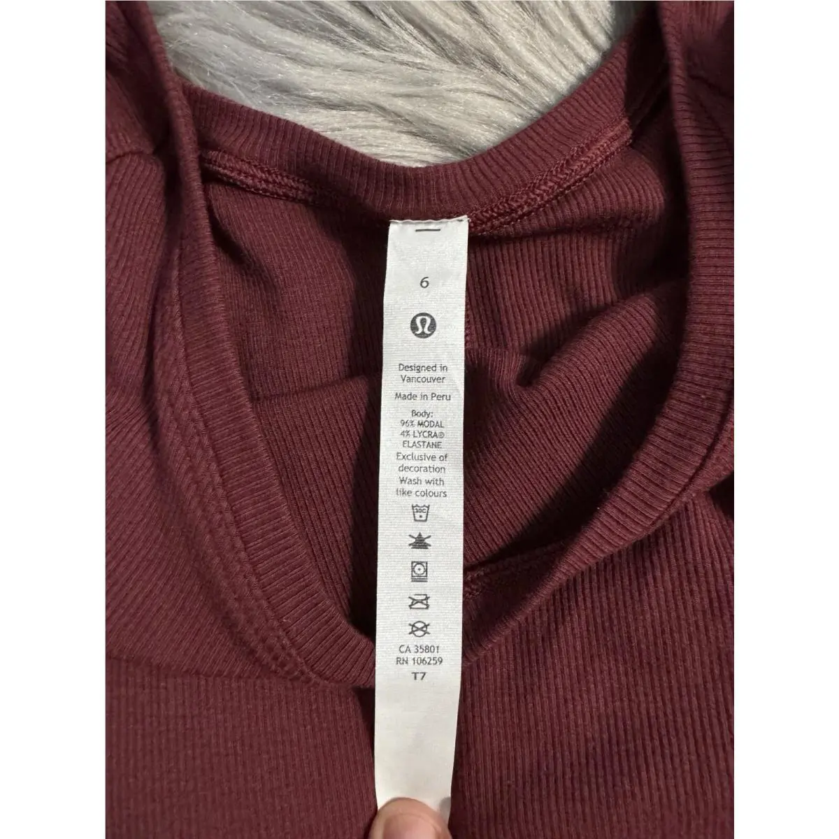 Lululemon clothing - NWT Lululemon 6 LA Scoop Neck Bodysuit Red Merlot Ribbed Snaps RA - Red 4