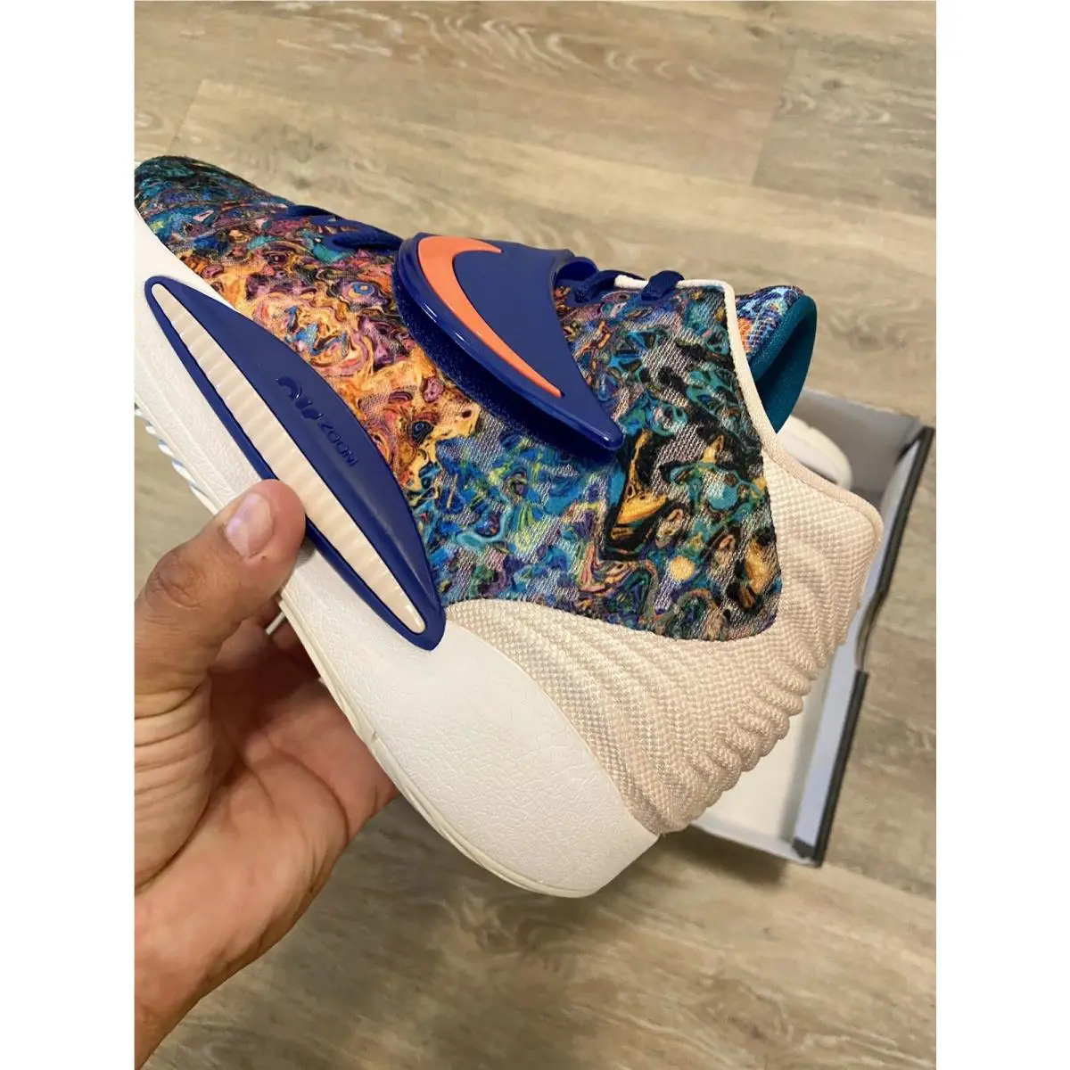 Nike shoes - Nike KD 14 - CW3935-400 - Deep Royal Blue-Pale Coral (UPC: 194958359065) 1