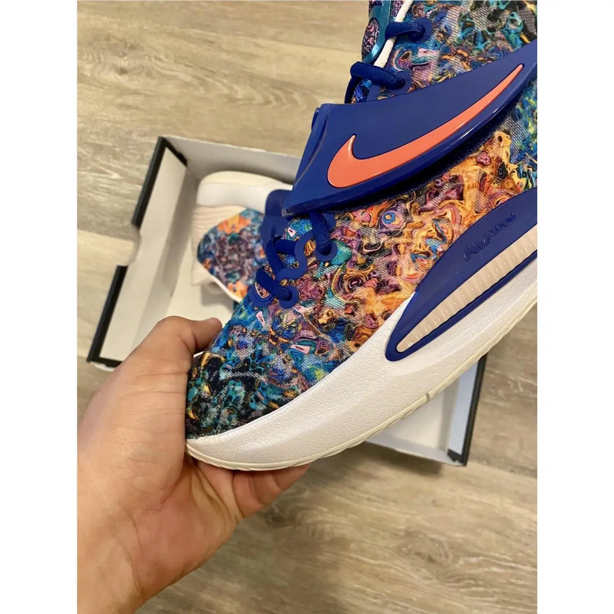 Nike shoes - Nike KD 14 - CW3935-400 - Deep Royal Blue-Pale Coral (UPC: 194958359065) 2
