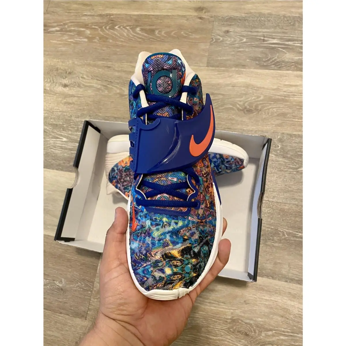 Nike shoes - Nike KD 14 - CW3935-400 - Deep Royal Blue-Pale Coral (UPC: 194958359065) 4