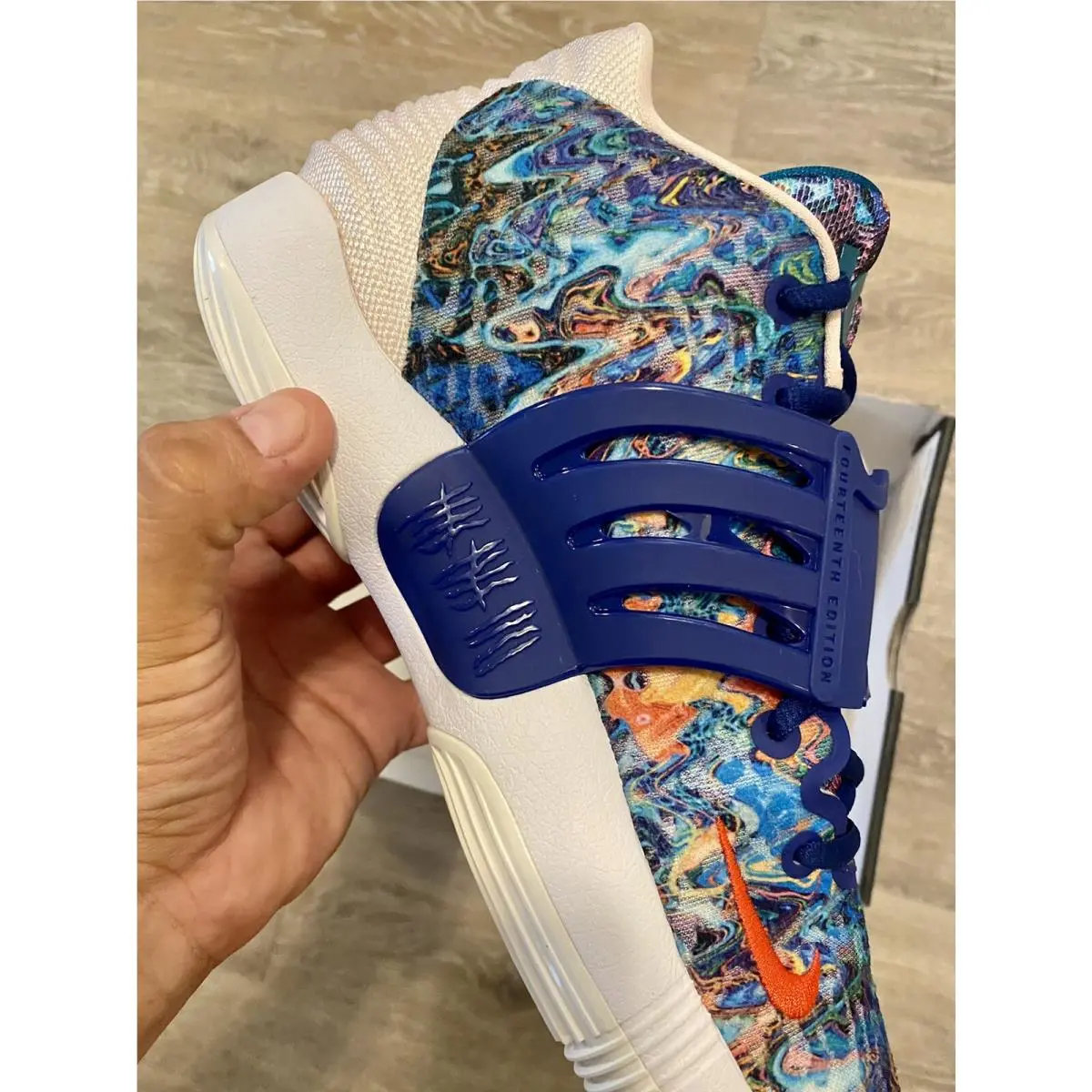 Nike shoes - Nike KD 14 - CW3935-400 - Deep Royal Blue-Pale Coral (UPC: 194958359065) 7