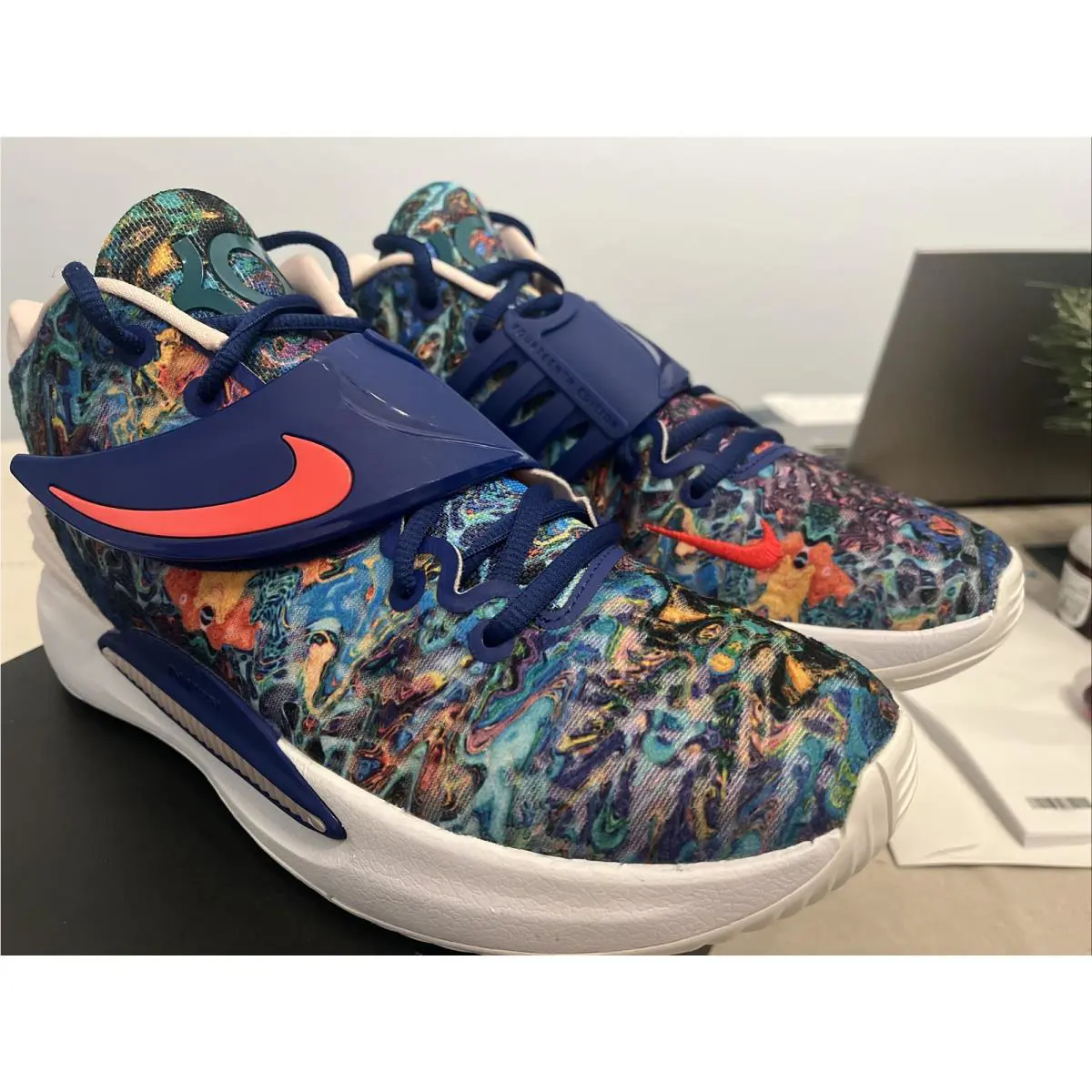 Nike shoes - Nike KD 14 - CW3935-400 - Deep Royal Blue Pale Coral 4