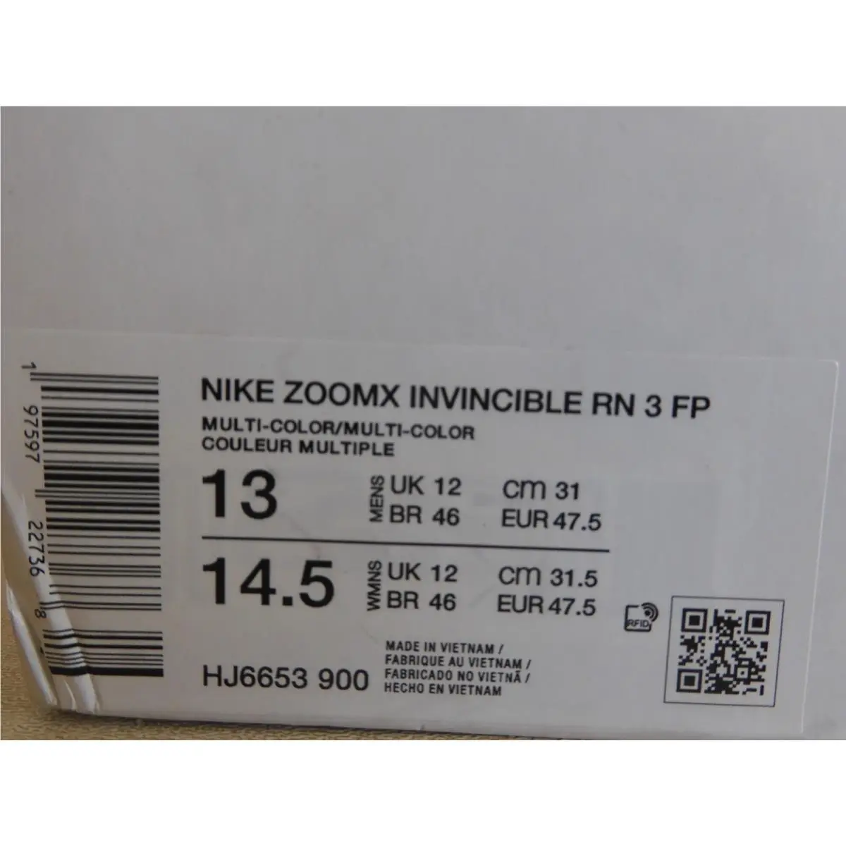 Nike shoes - Nike ZoomX Invincible Run - ZoomX Invincible Run - HJ6653-900 - Multicolor (UPC: 197597227368) 3