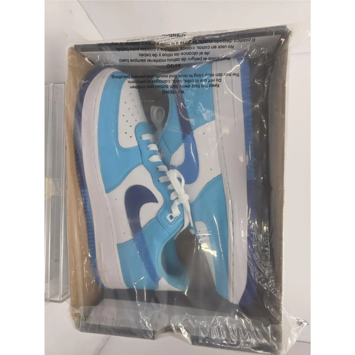 Nike Air Force 1 07 LV8 `split Light Photo Blue` White Men`s 10.5 / Women`s 12