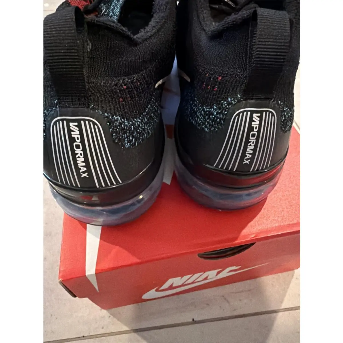 Nike shoes - Nike Air VaporMax Flyknit - Air VaporMax Flyknit - DV1678 012 - Black/White-Team Red 9