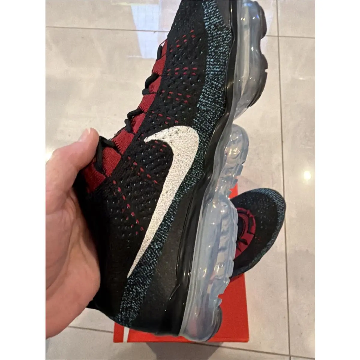 Nike shoes - Nike Air VaporMax Flyknit - Air VaporMax Flyknit - DV1678 012 - Black/White-Team Red 16