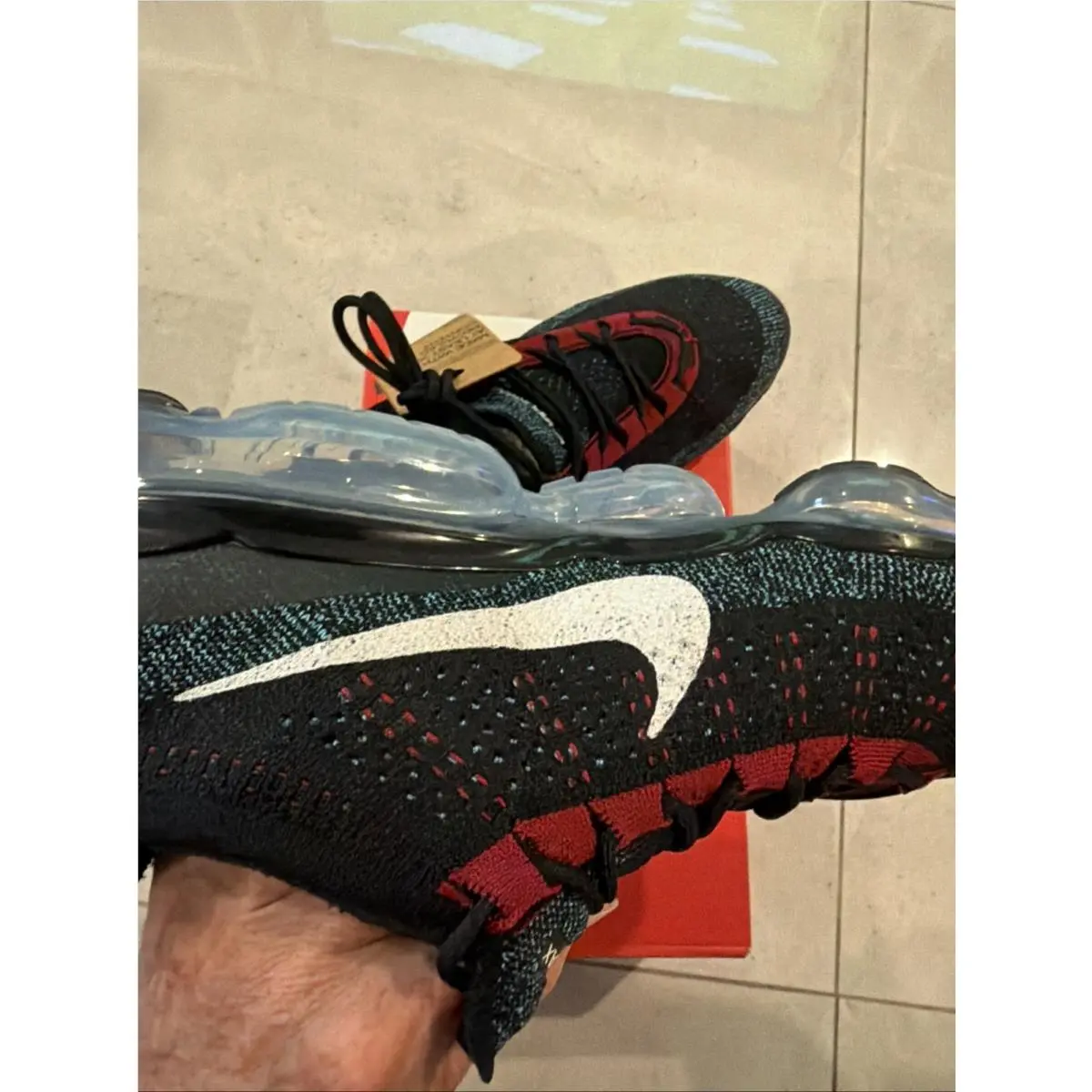 Nike shoes - Nike Air VaporMax Flyknit - Air VaporMax Flyknit - DV1678 012 - Black/White-Team Red 17