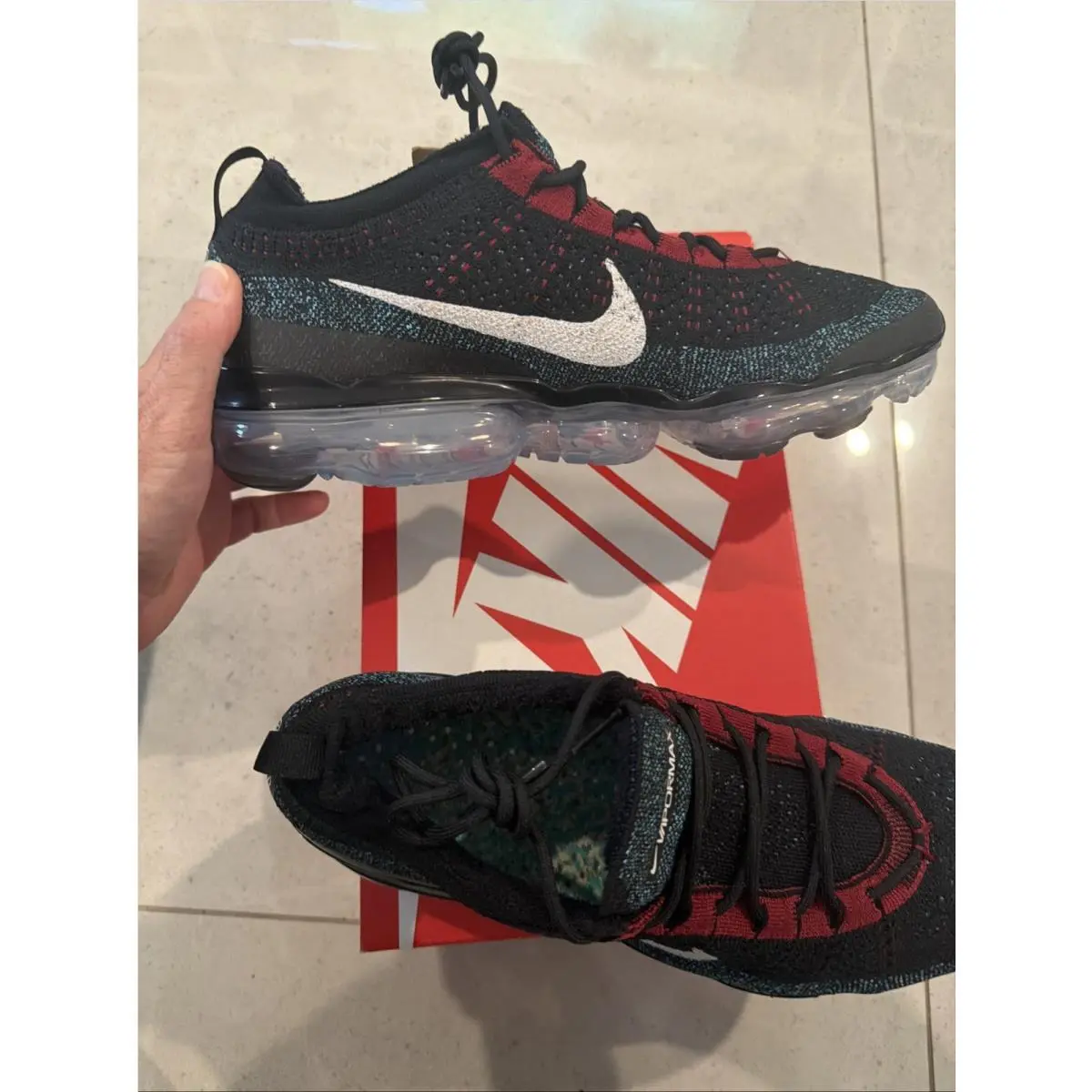 Nike shoes - Nike Air VaporMax Flyknit - Air VaporMax Flyknit - DV1678 012 - Black/White-Team Red 19