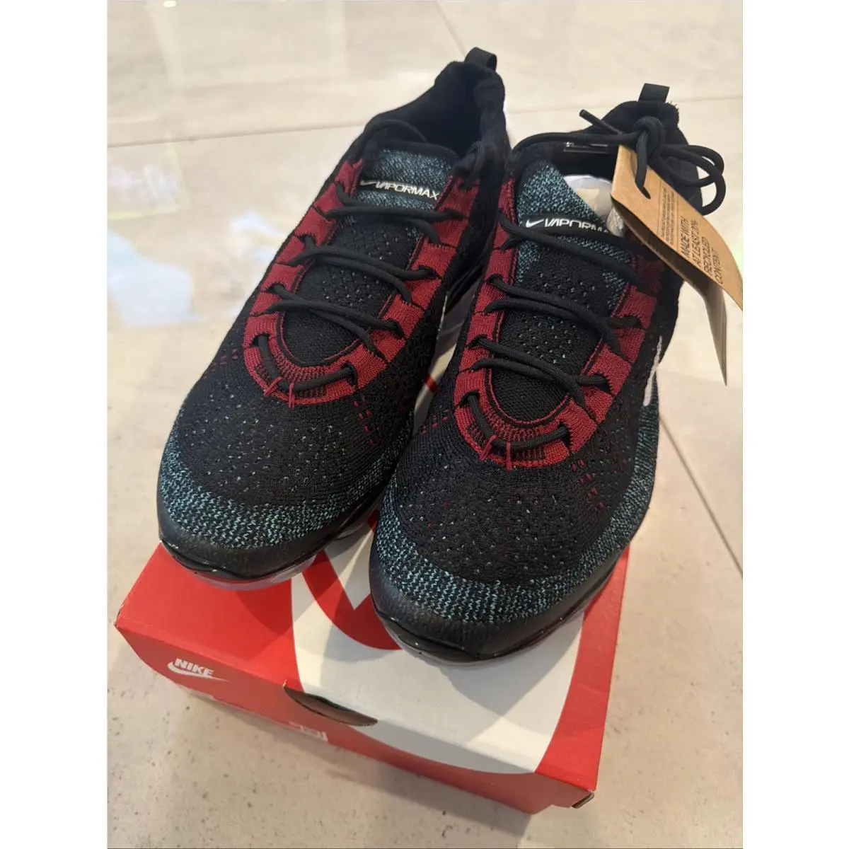 Nike shoes - Nike Air VaporMax Flyknit - Air VaporMax Flyknit - DV1678 012 - Black/White-Team Red 1
