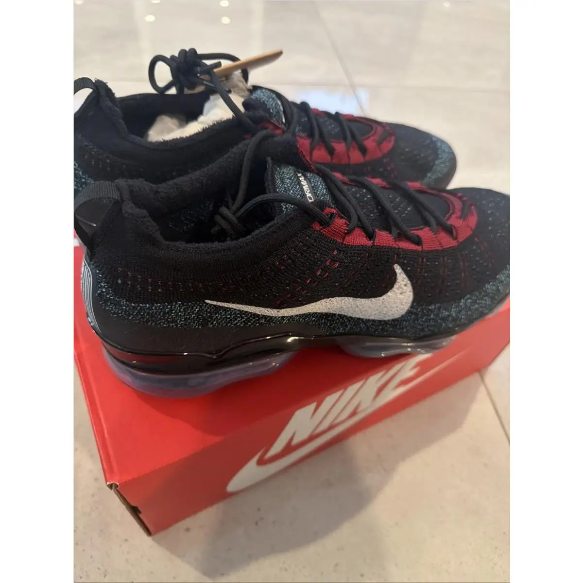 Nike shoes - Nike Air VaporMax Flyknit - Air VaporMax Flyknit - DV1678 012 - Black/White-Team Red 2
