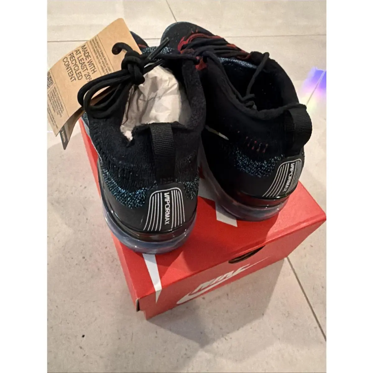 Nike shoes - Nike Air VaporMax Flyknit - Air VaporMax Flyknit - DV1678 012 - Black/White-Team Red 3