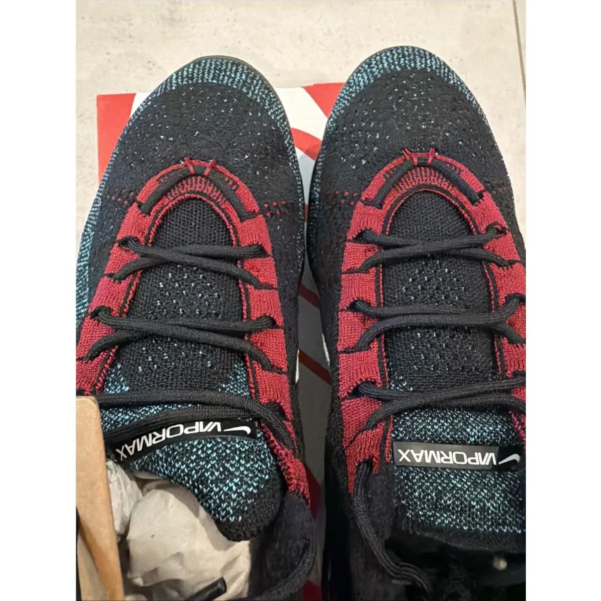 Nike shoes - Nike Air VaporMax Flyknit - Air VaporMax Flyknit - DV1678 012 - Black/White-Team Red 4