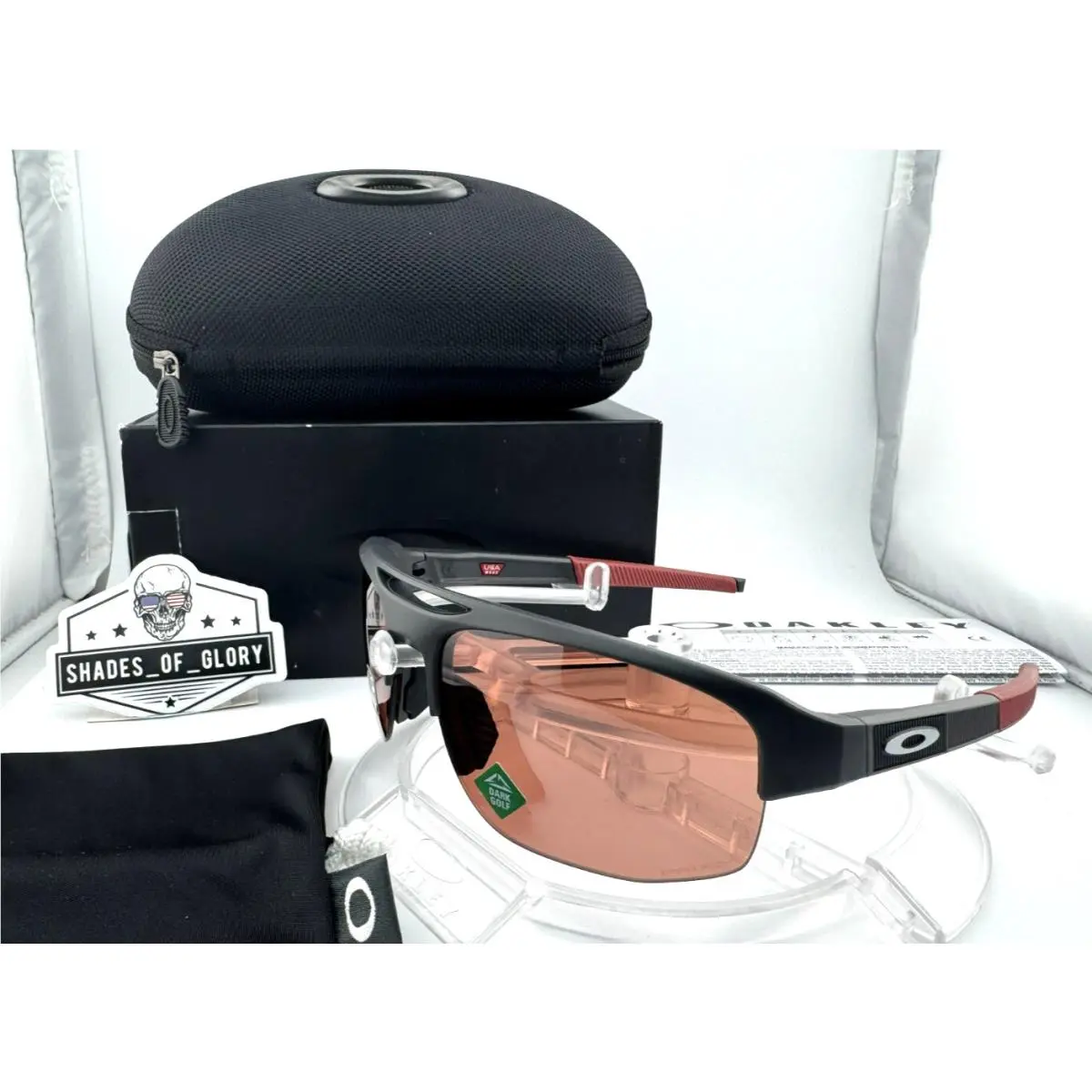 Oakley Mercenary Matte Carbon Prizm Dark Golf Sunglasses OO9424-02