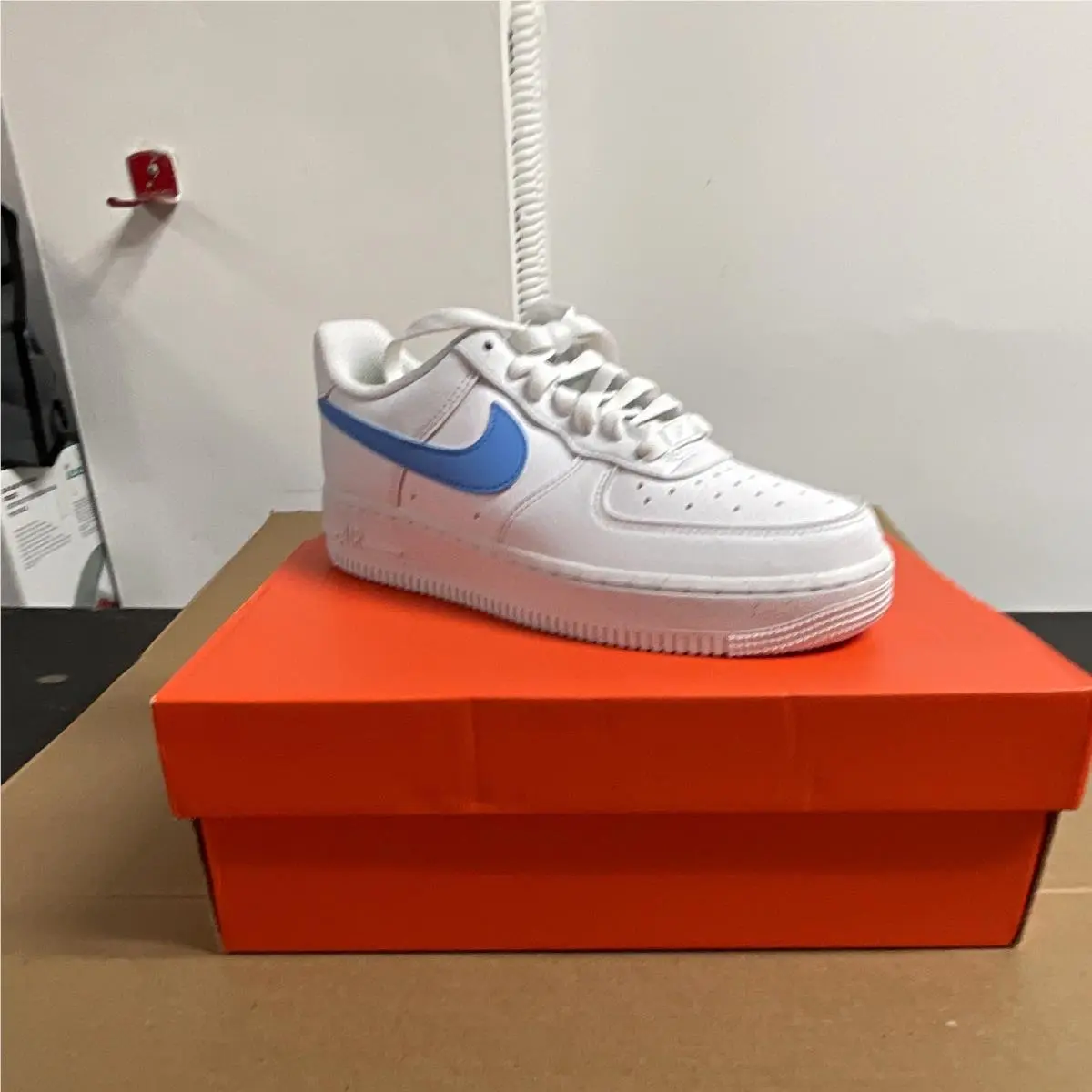 Nike Air Force 1 `07 NN White/blue Low Top Men`s Sneakers UK 4.5 EU 37.5