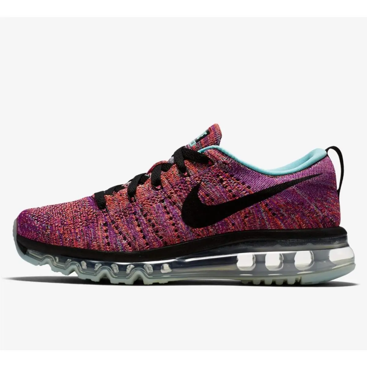 Women`s  Flyknit Max - 6 - 620659-009 Black Copa Hyper Orange Pink Purple OG by Nike
