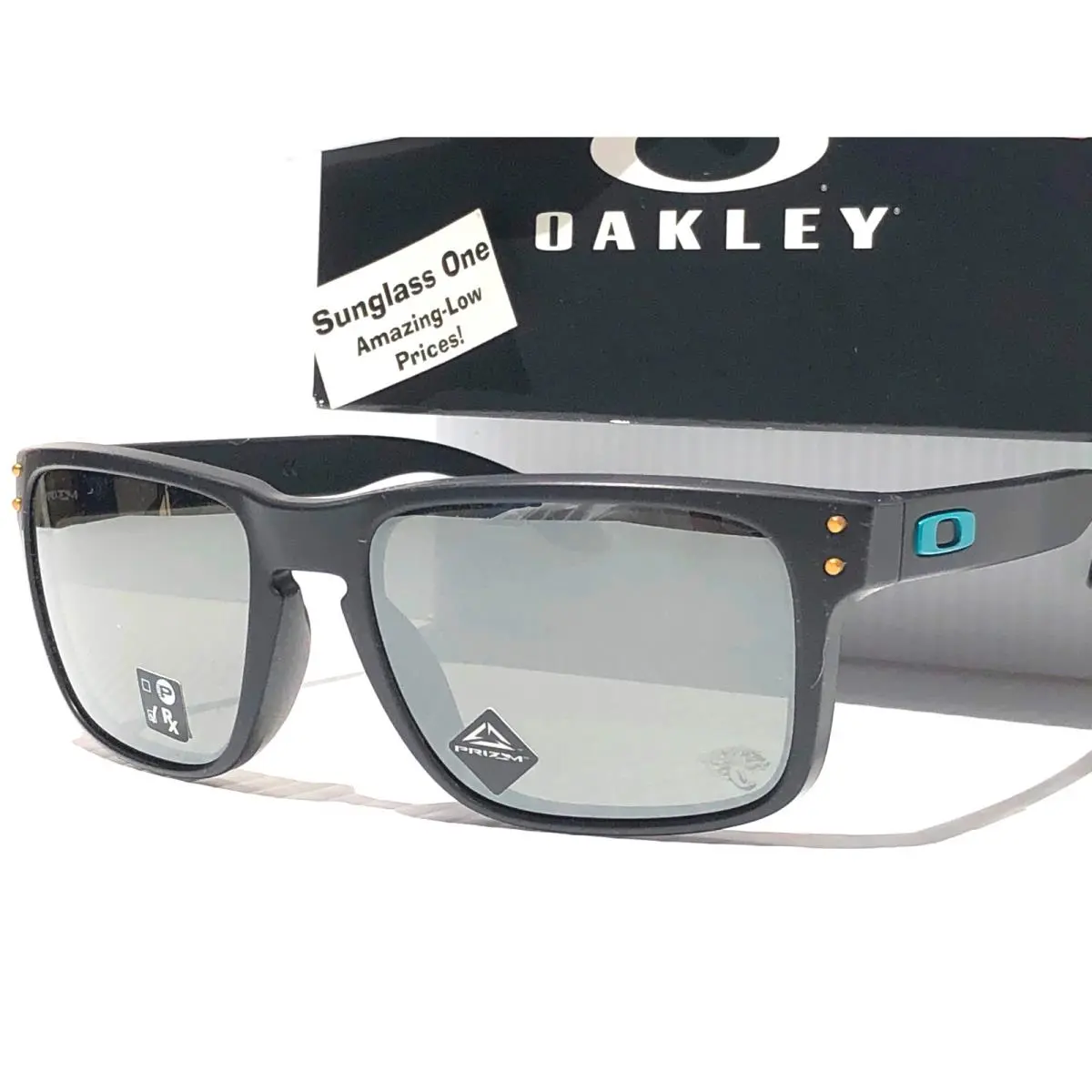 Nfl  Holbrook Jacksonville Jaguar Matte Black Prizm Black Sunglass 9102-M4 by Oakley