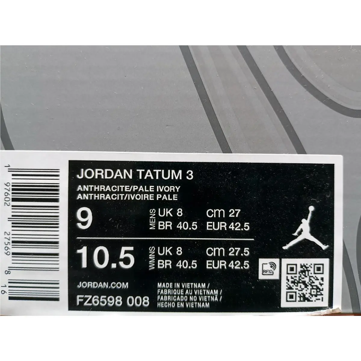 Nike shoes - Air Jordan - Air - FZ6598-008 - Gray (UPC: 197602275698) 4