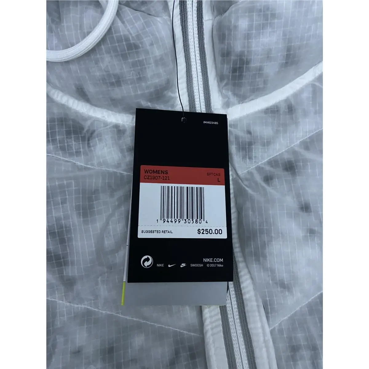 Nike clothing - Nike NSW Syn-Fill Logo Jacket - CZ1907 121 - White/Grey (UPC: 194499305804) 5