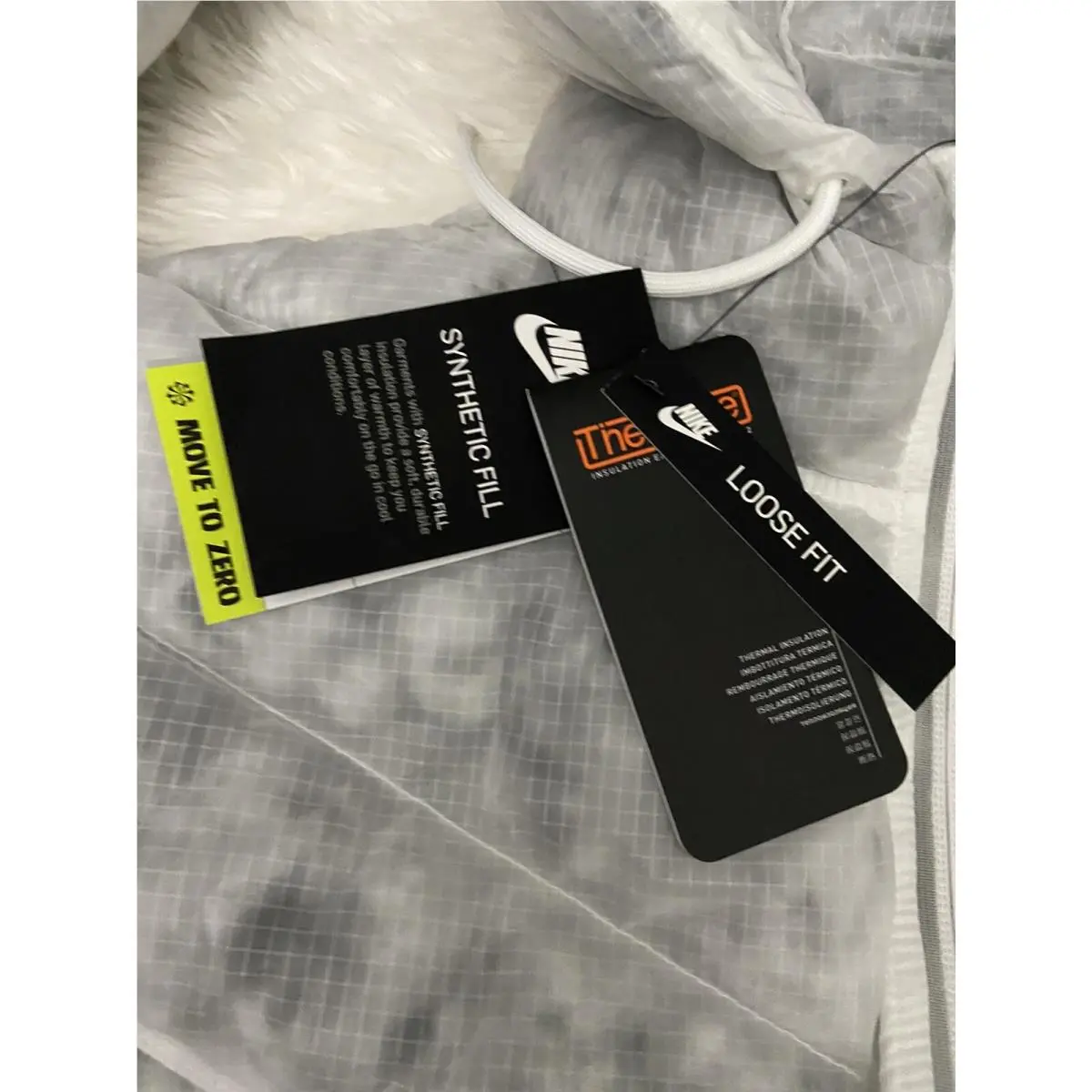 Nike clothing - Nike NSW Syn-Fill Logo Jacket - CZ1907 121 - White/Grey (UPC: 194499305804) 6