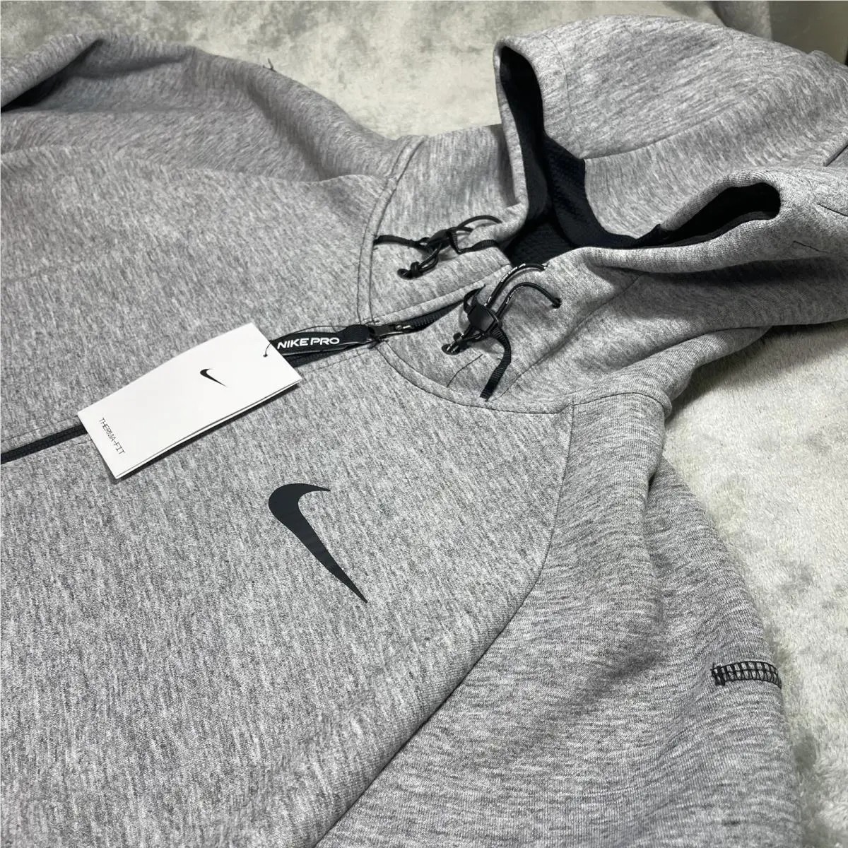 Nike Pro Therma-fit Full Zip Fleece Jacket Grey Black DD1878-010 Men’s Xxl