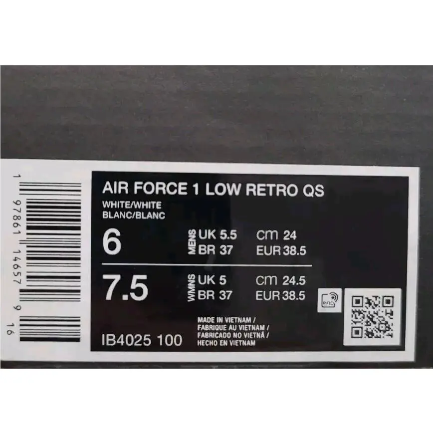 Nike shoes - Nike Air Force 1 - Air Force - IB4025 100 - White 4
