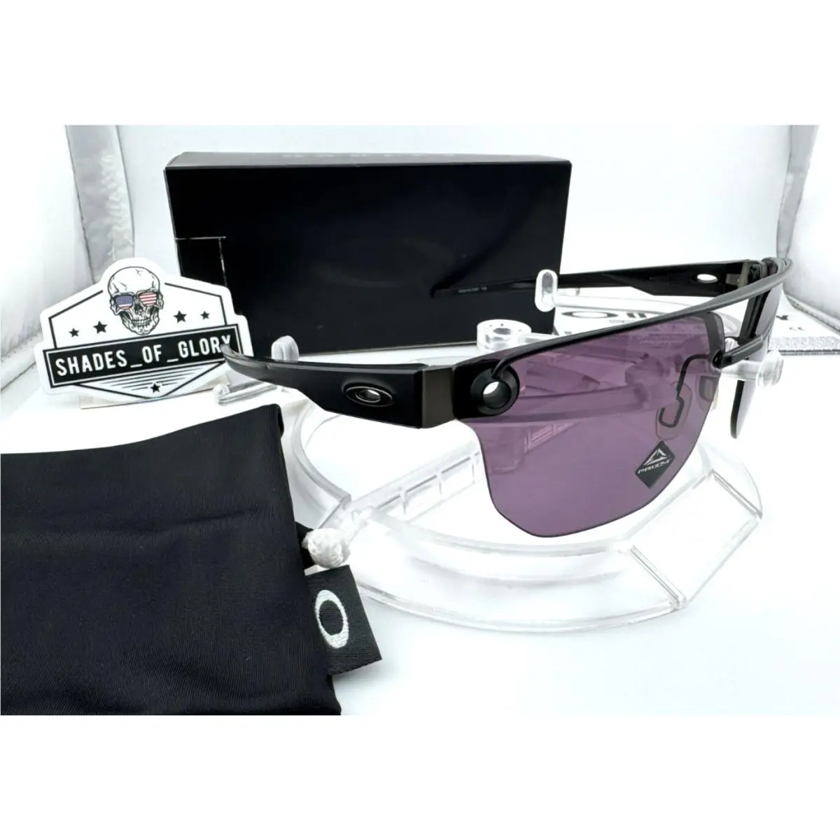 Oakley Chrystl Matte Black Prizm Indigo Sunglasses OO4136-03 Rare