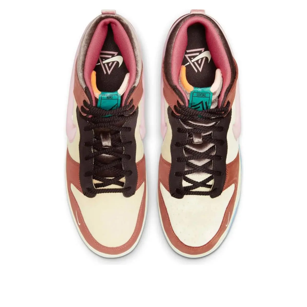 Nike shoes - Nike Social Status x Dunk Mid - DJ1173-700 - Canvas/Mid Soft Pink/Burnt Brown 0
