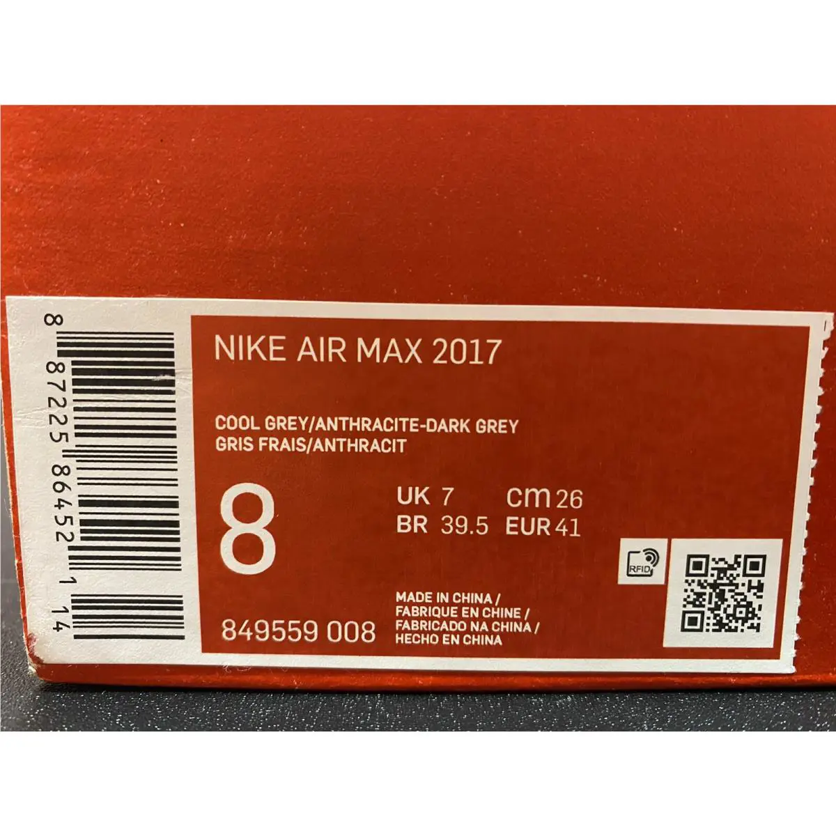 Nike shoes - Nike Air Max 2017 - Air Max - 849559-008 - Gray 5